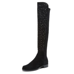 Stuart Weitzman 5050 Suede Embellished Studded Over The Knee Tall Boots size 7.5